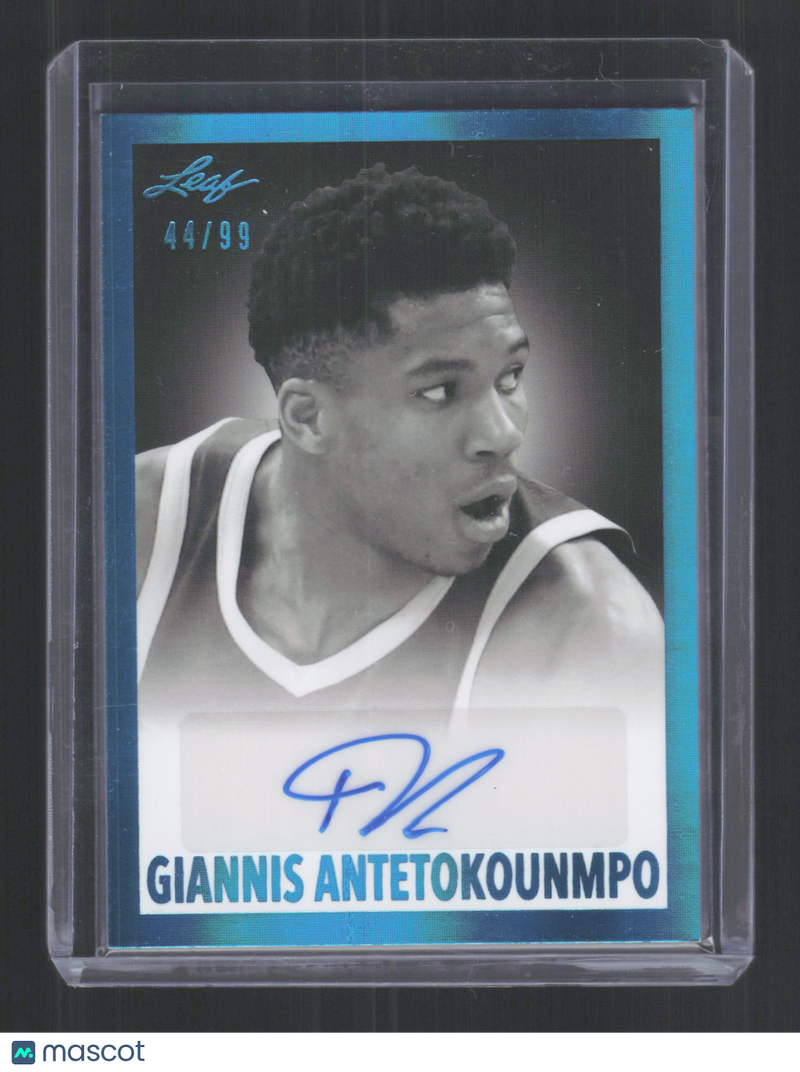 Giannis Antetokounmpo 2022 Leaf 1960 Leaf Signatu