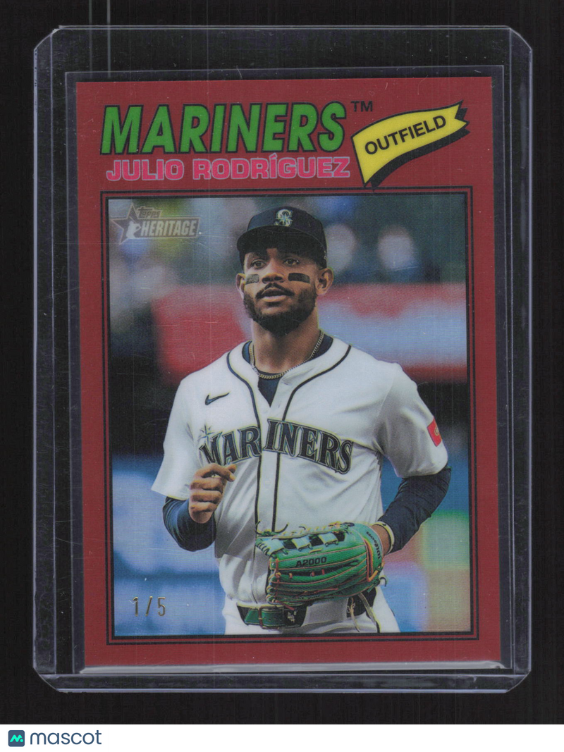 Julio Rodríguez 2024 Topps Heritage #240 Red /5