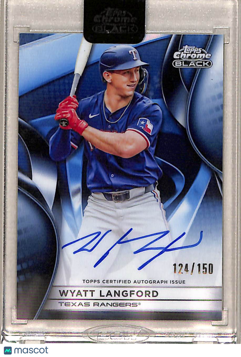 Wyatt Langford 2025 Topps Chrome Black Blue #CBA-