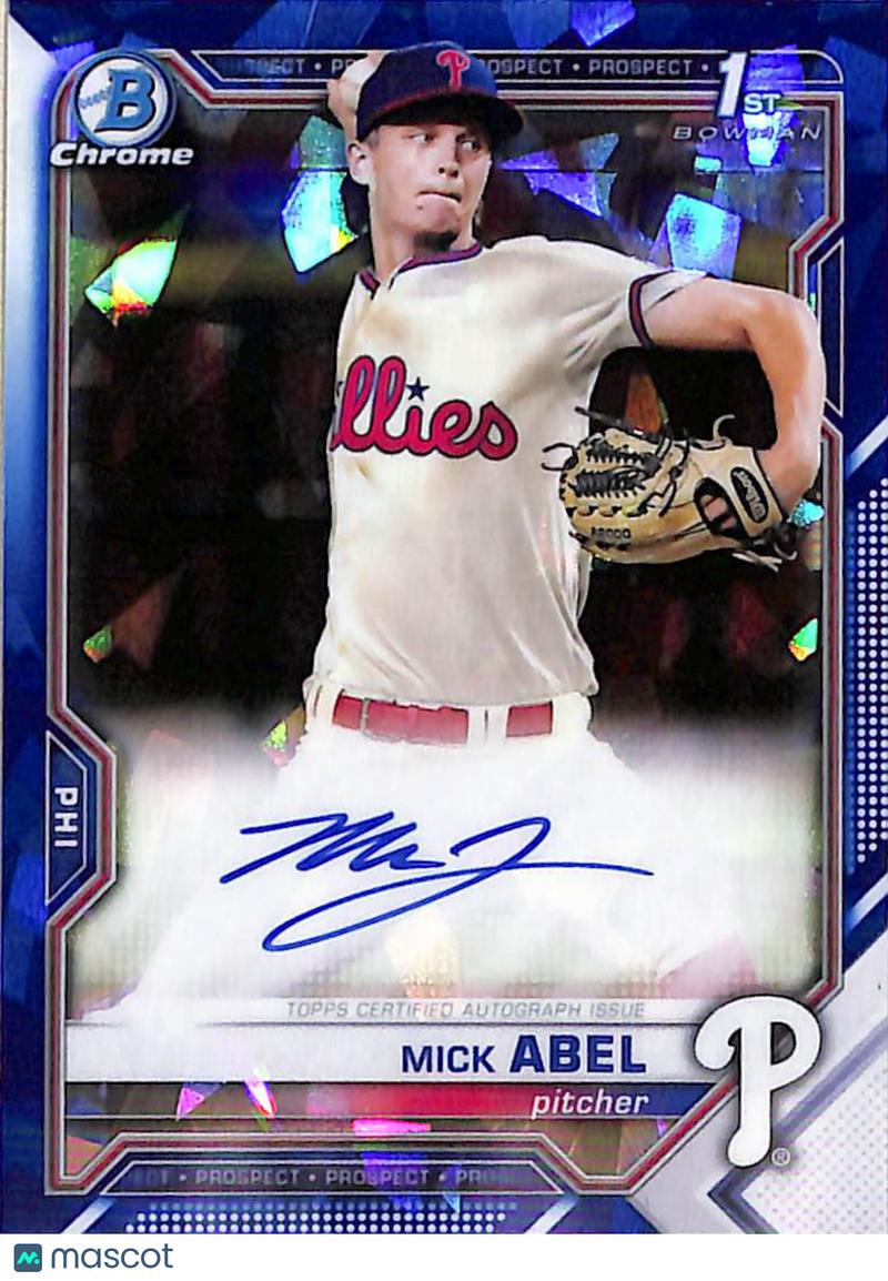 Mick Abel 2021 Bowman Chrome #BSPA-MA Sapphire Re