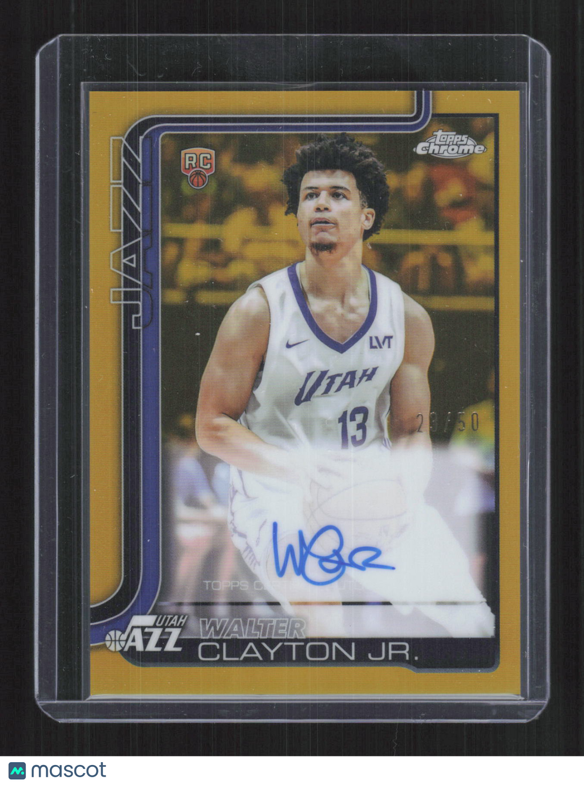 Walter Clayton Jr. 2025 Topps Chrome Gold /50 Aut