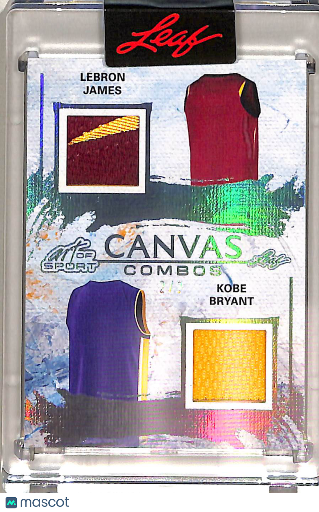 Kobe LeBron 2026 Leaf Art of Sport  #CC-11 Used M