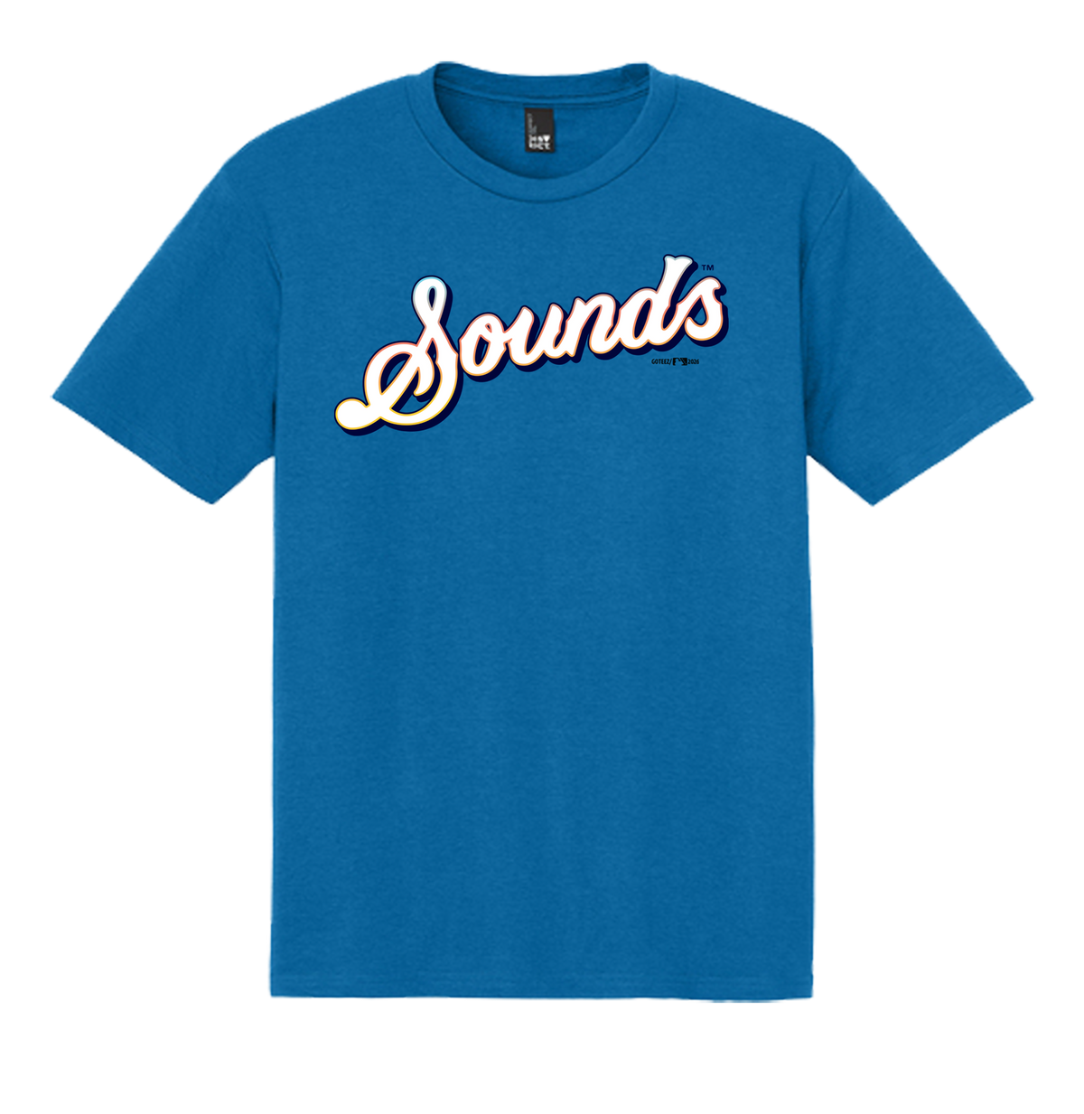 Nashville Sounds Bright Blue Connect Script Tee