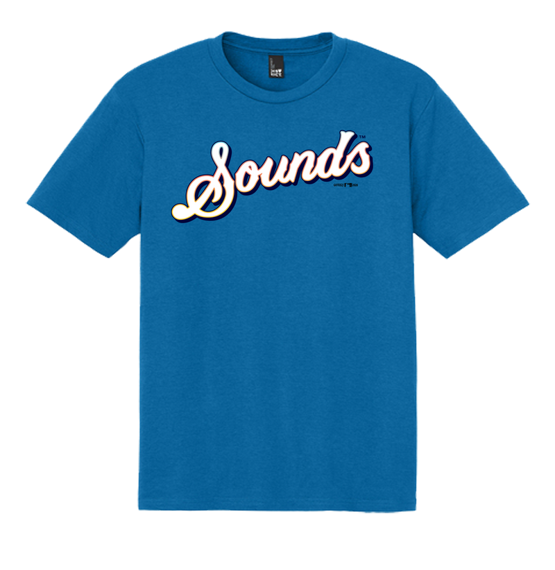 Nashville Sounds Bright Blue Connect Script Tee