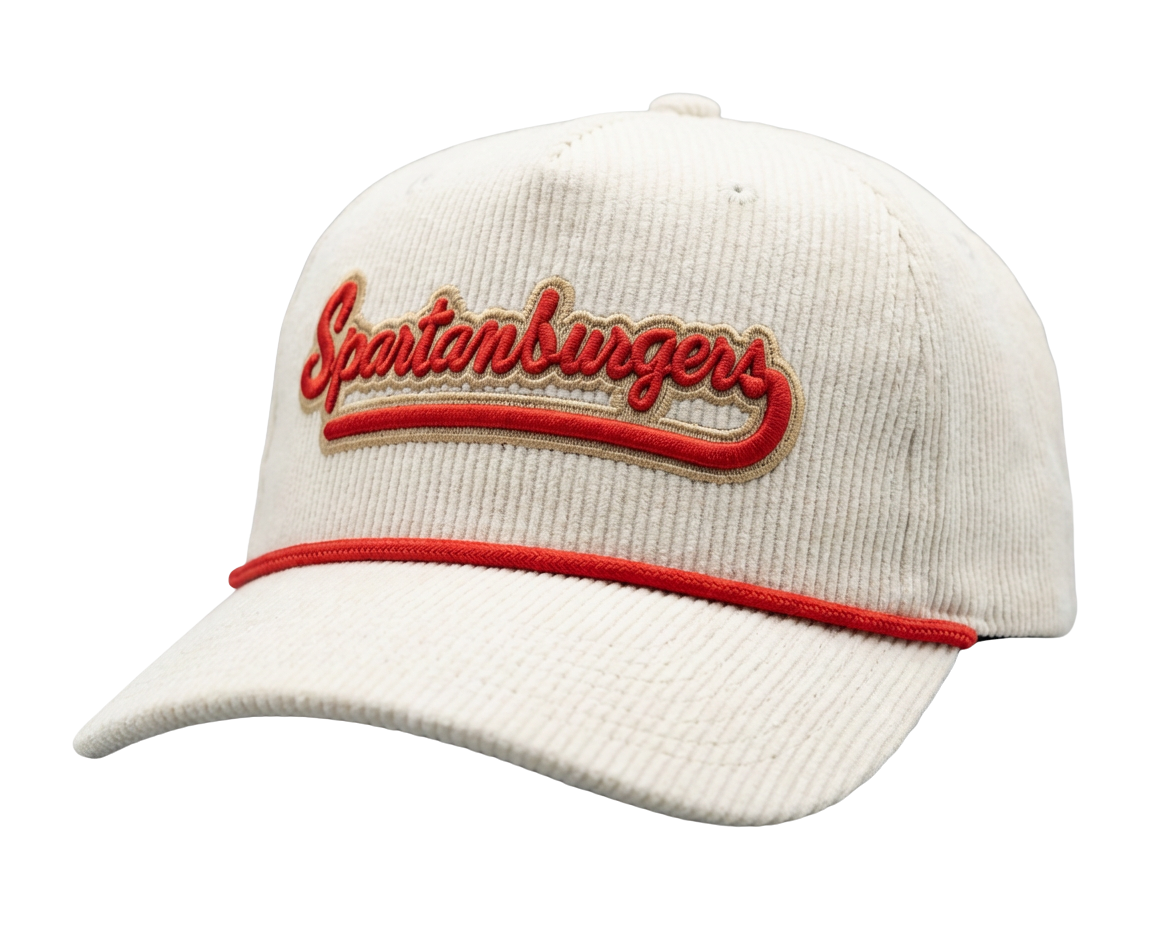 L2 White Corduroy Roadie Trucker Hat