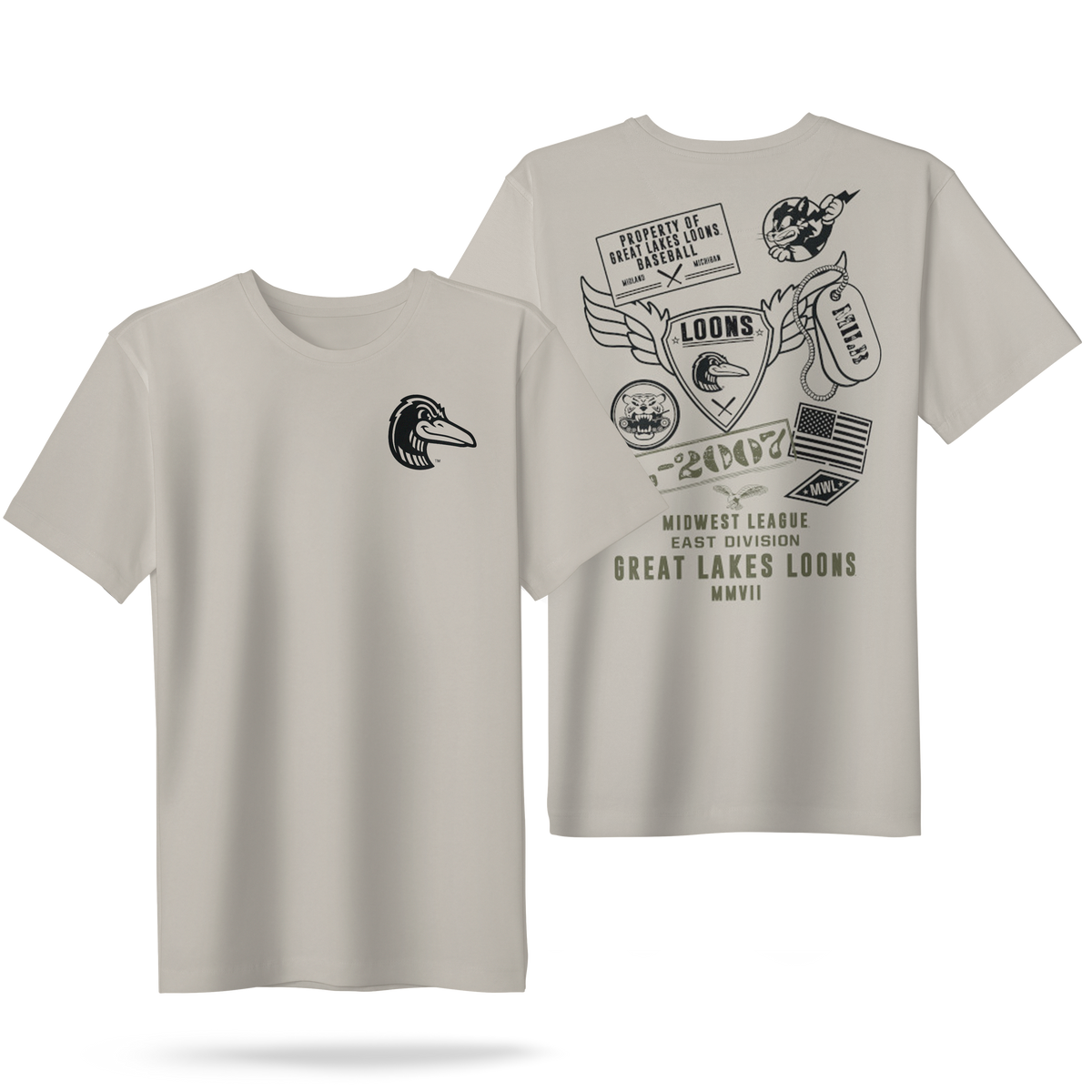 Great Lakes Loons 2026 New Era Armed Forces T-shirt
