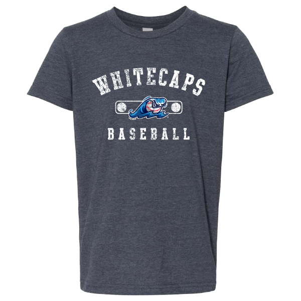 Youth Arched Heathered Navy Tee