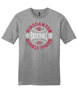 Binghamton Rumble Ponies Mens Circle T-Shirt Gray