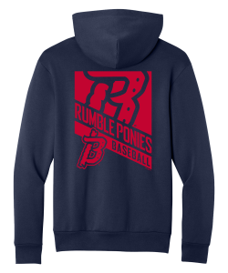 Binghamton Rumble Ponies Mens Angle Fleece Hoodie Navy