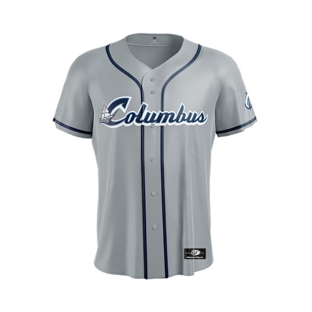 Columbus Clippers Road Gray Jersey