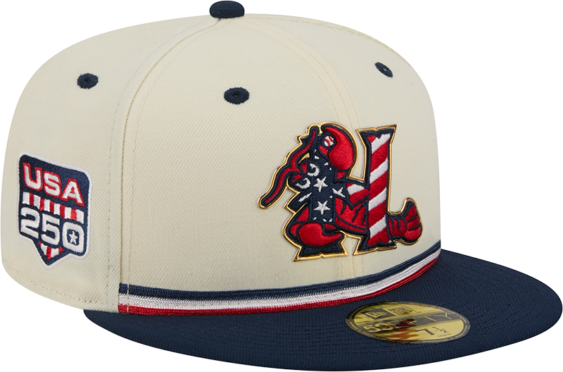 Hickory Crawdads 2026 New Era Stars & Stripes 59Fifty Fitted Cap
