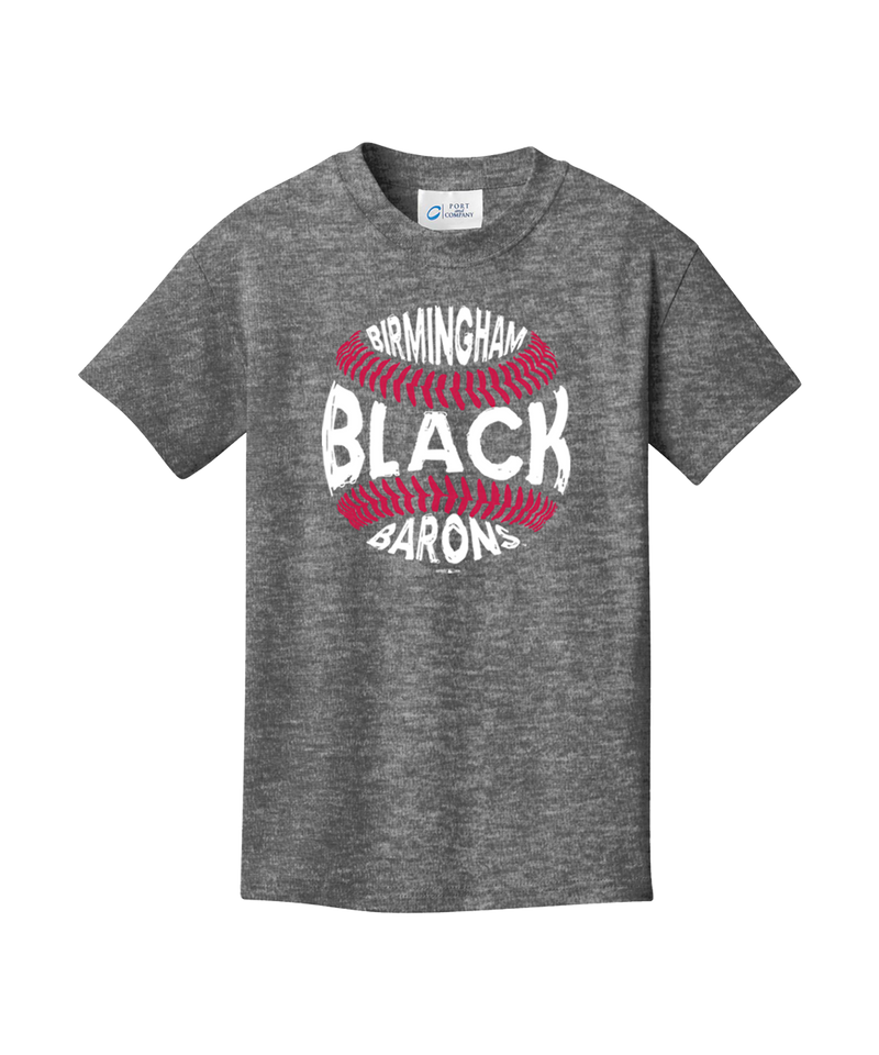 Youth Black Barons Handwritten Baseball Tee