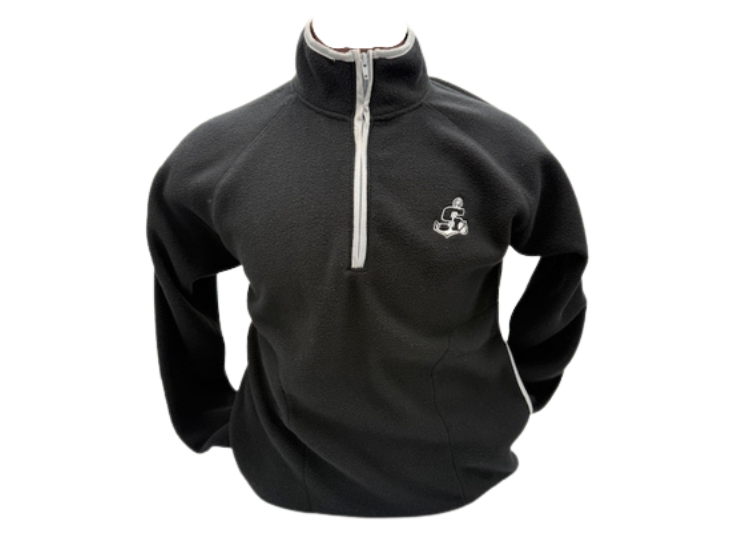 MV Sport Black Whisper Fleece Quarter Zip