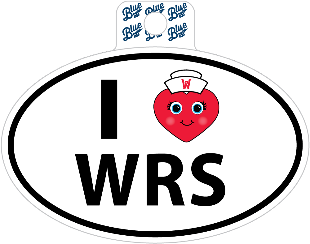 Worcester Red Sox Blue84 I Heart WRS Sticker