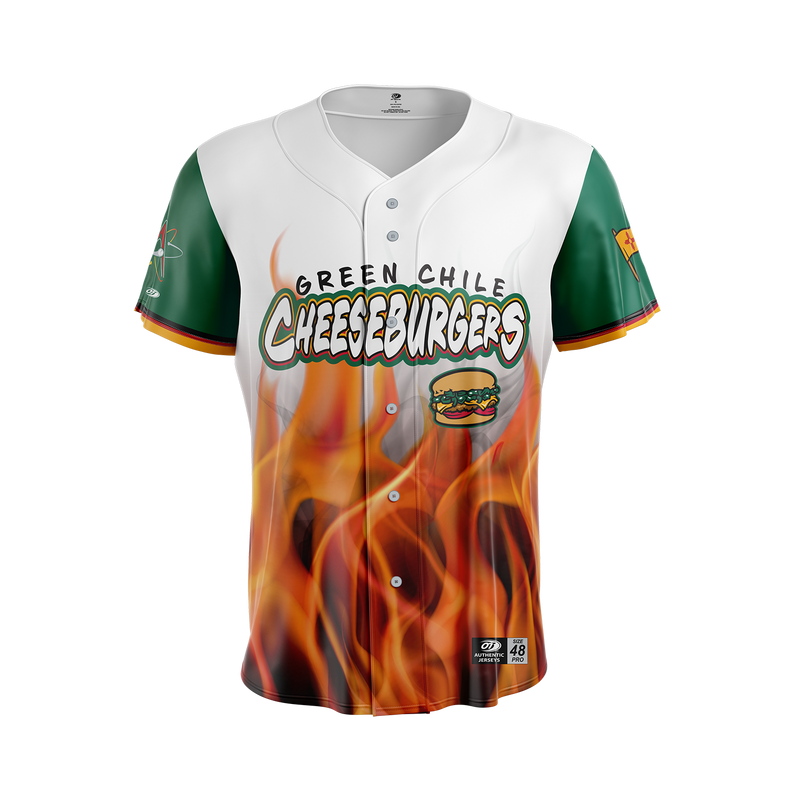 Albuquerque Isotopes Jersey-Yth Green Chile Cheeseburgers 2026 Sublimated Replica