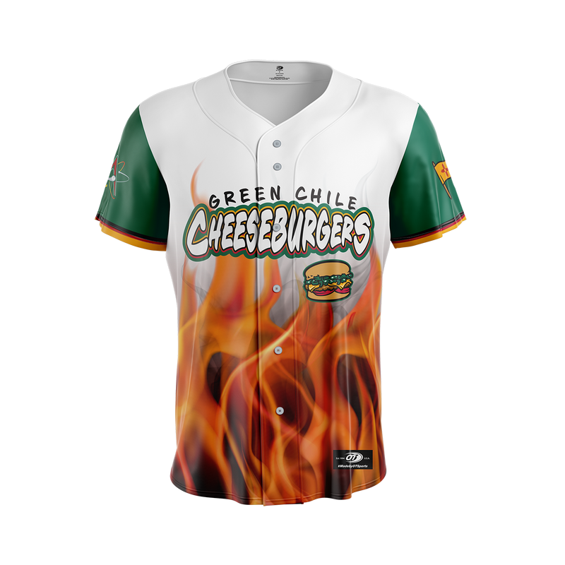 Albuquerque Isotopes Jersey-Green Chile Cheeseburgers 2026 Sublimated Replica