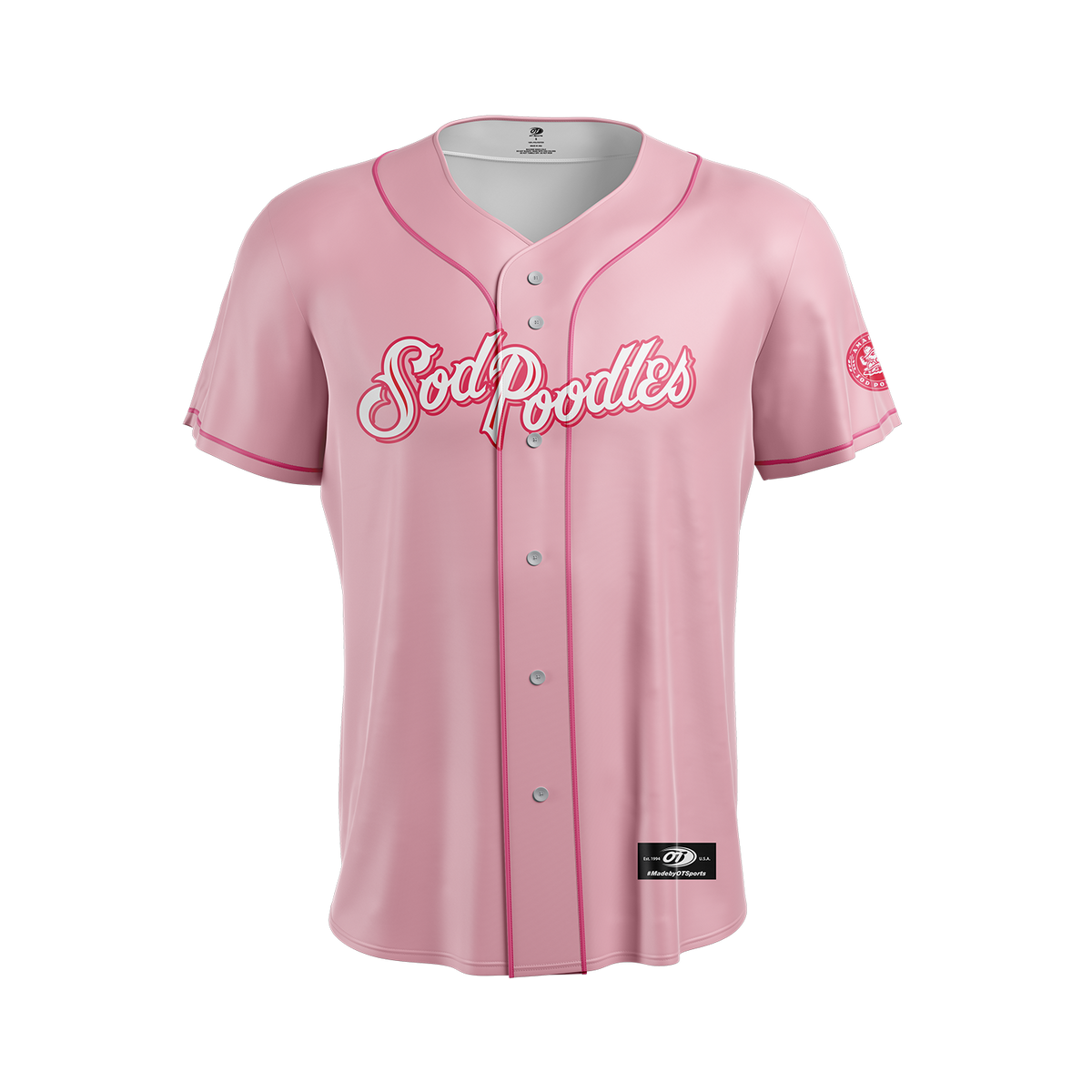 Amarillo Sod Poodles Youth Pink Sublimated Jersey