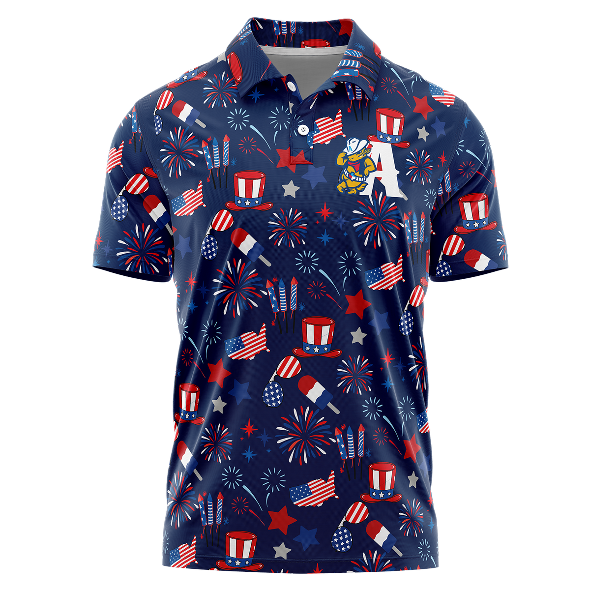 Amarillo Sod Poodles American Lean A Navy Polo