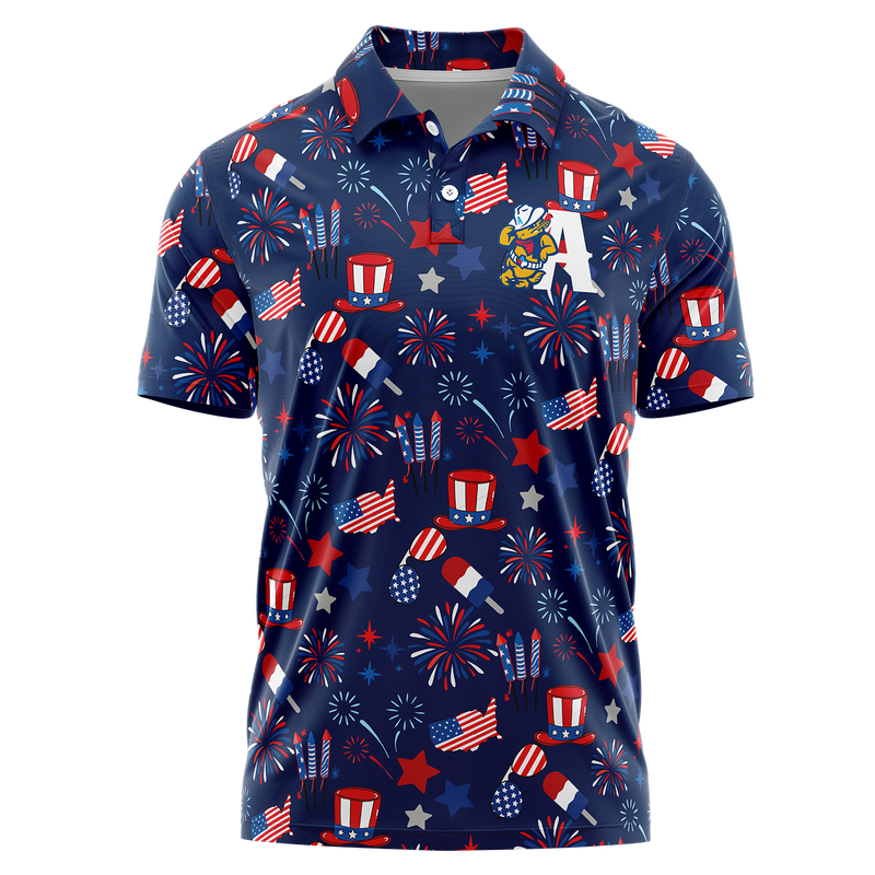Amarillo Sod Poodles American Lean A Navy Polo