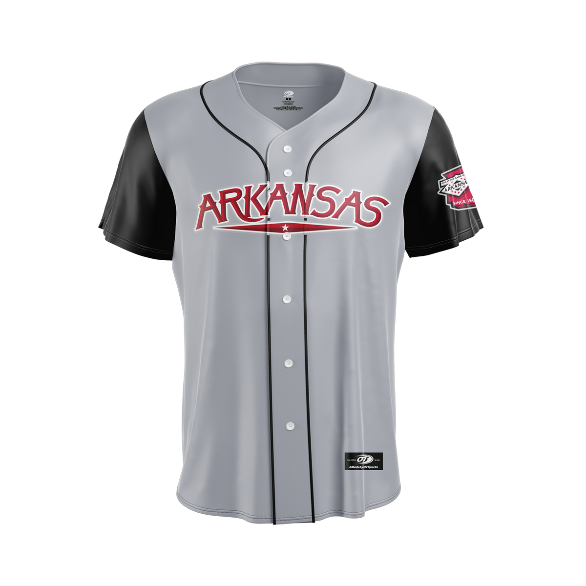 Arkansas Travelers OT Sports Adult Road Grey Replica Jersey