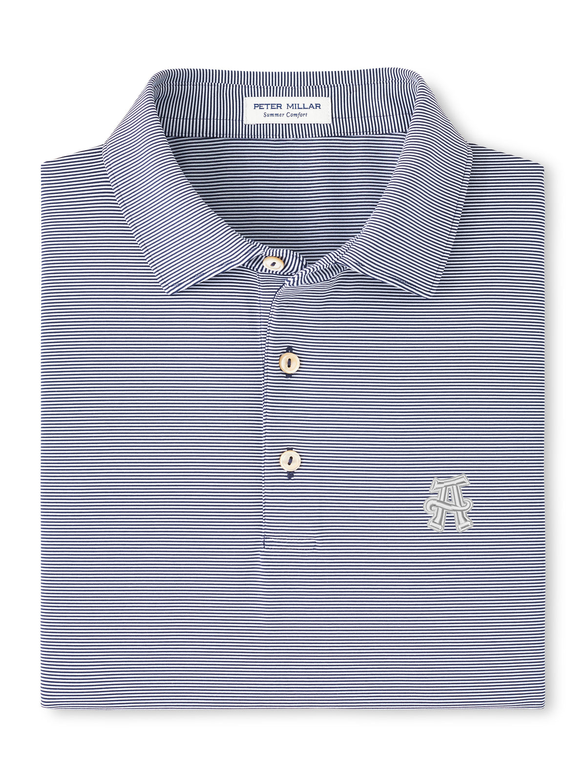 Asheville Tourists Peter Millar Jubilee Stripe Performance Polo