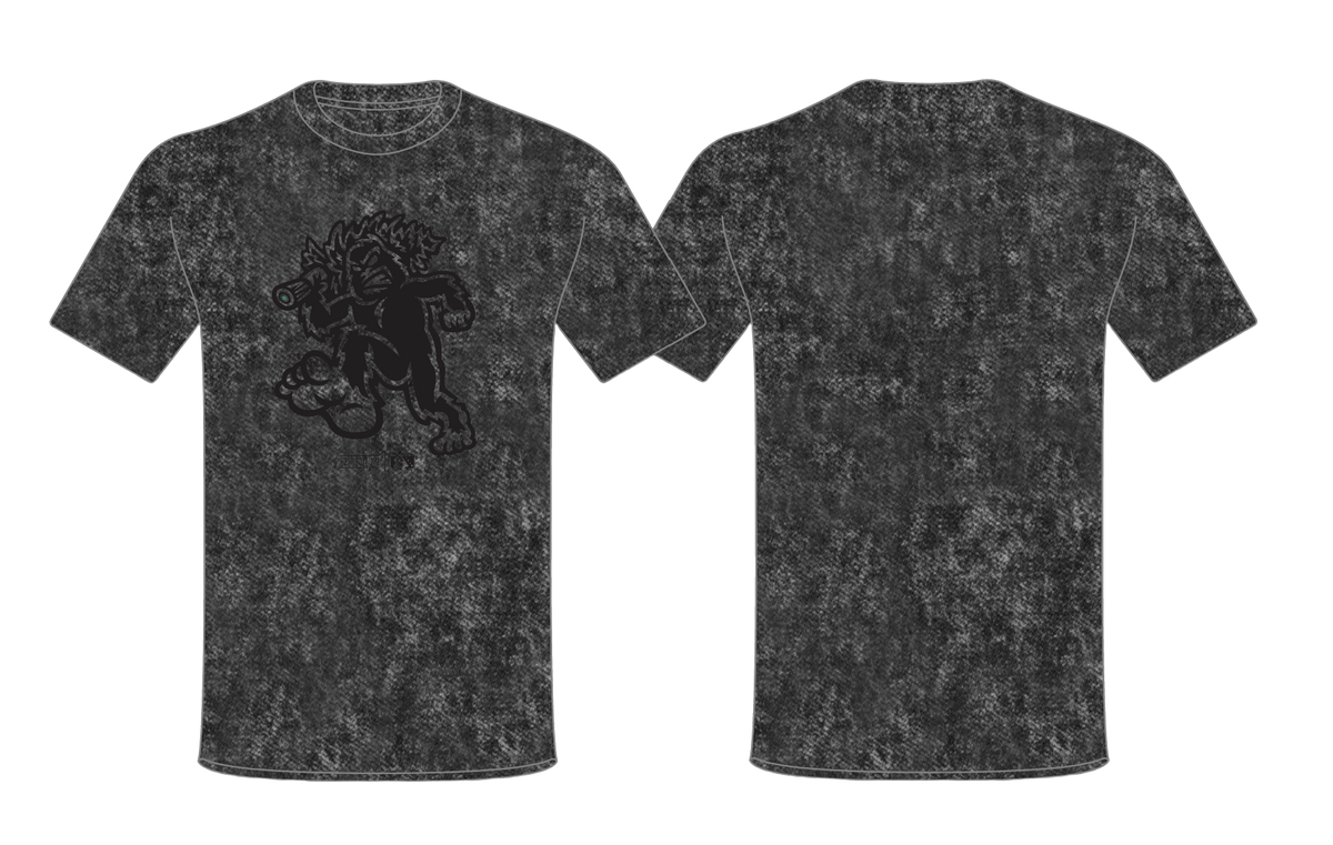 Eugene Emeralds Baseballism Black-on-Black Acid Wash T-Shirt