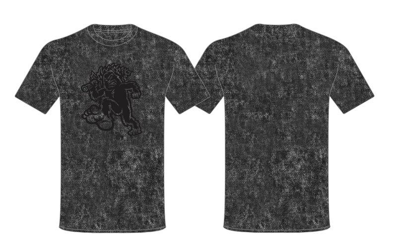 Eugene Emeralds Baseballism Black-on-Black Acid Wash T-Shirt