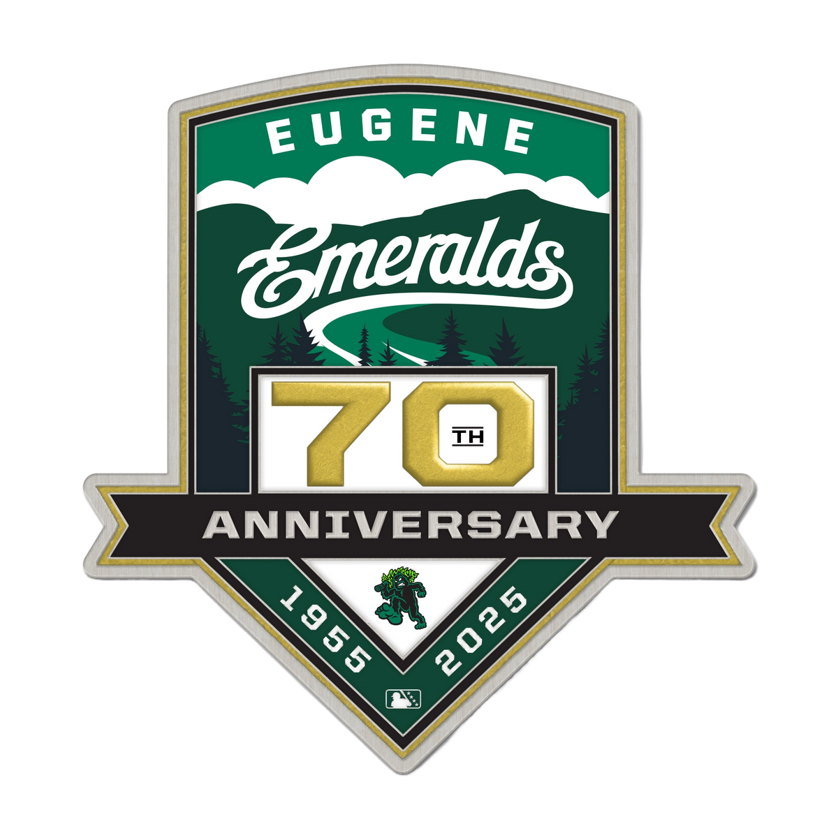 Eugene Emeralds WinCraft 70th Anniversary Pin