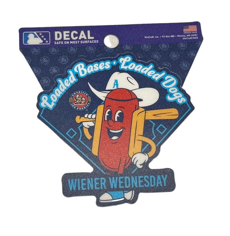 Amarillo Sod Poodles Wiener Wednesday Loaded Dogs Decal