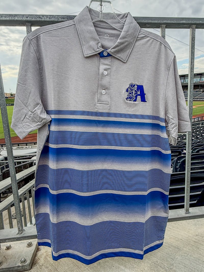 Amarillo Sod Poodles Blue Stripe Lean A Polo