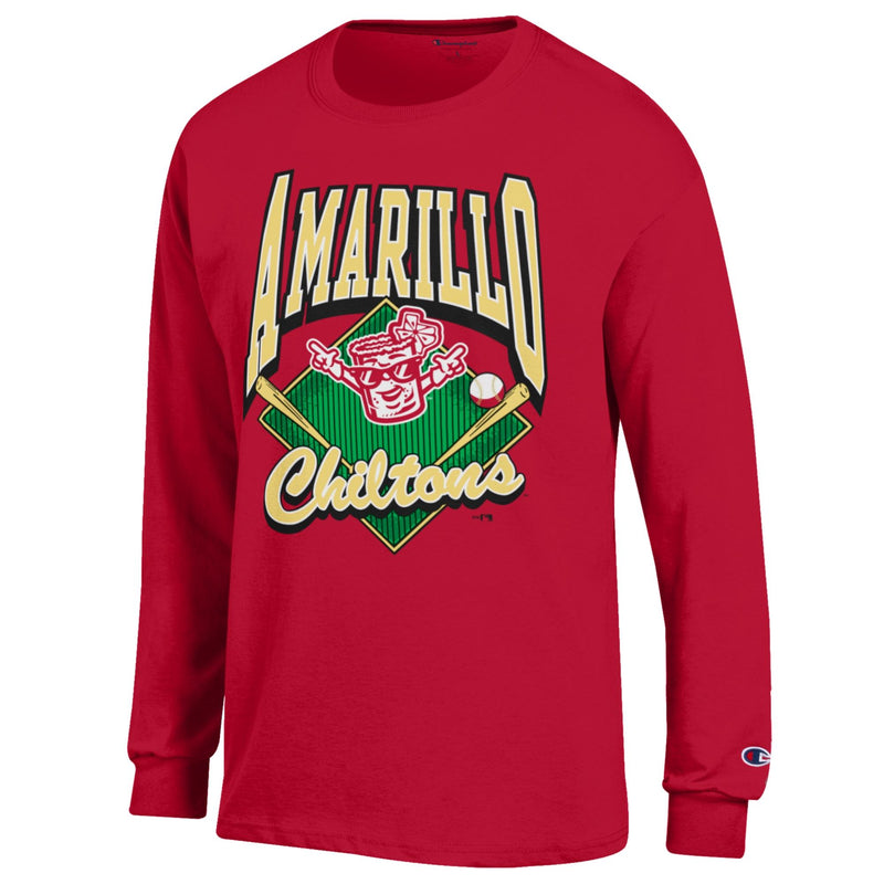 Chiltons Red Long Sleeve Bats Tee