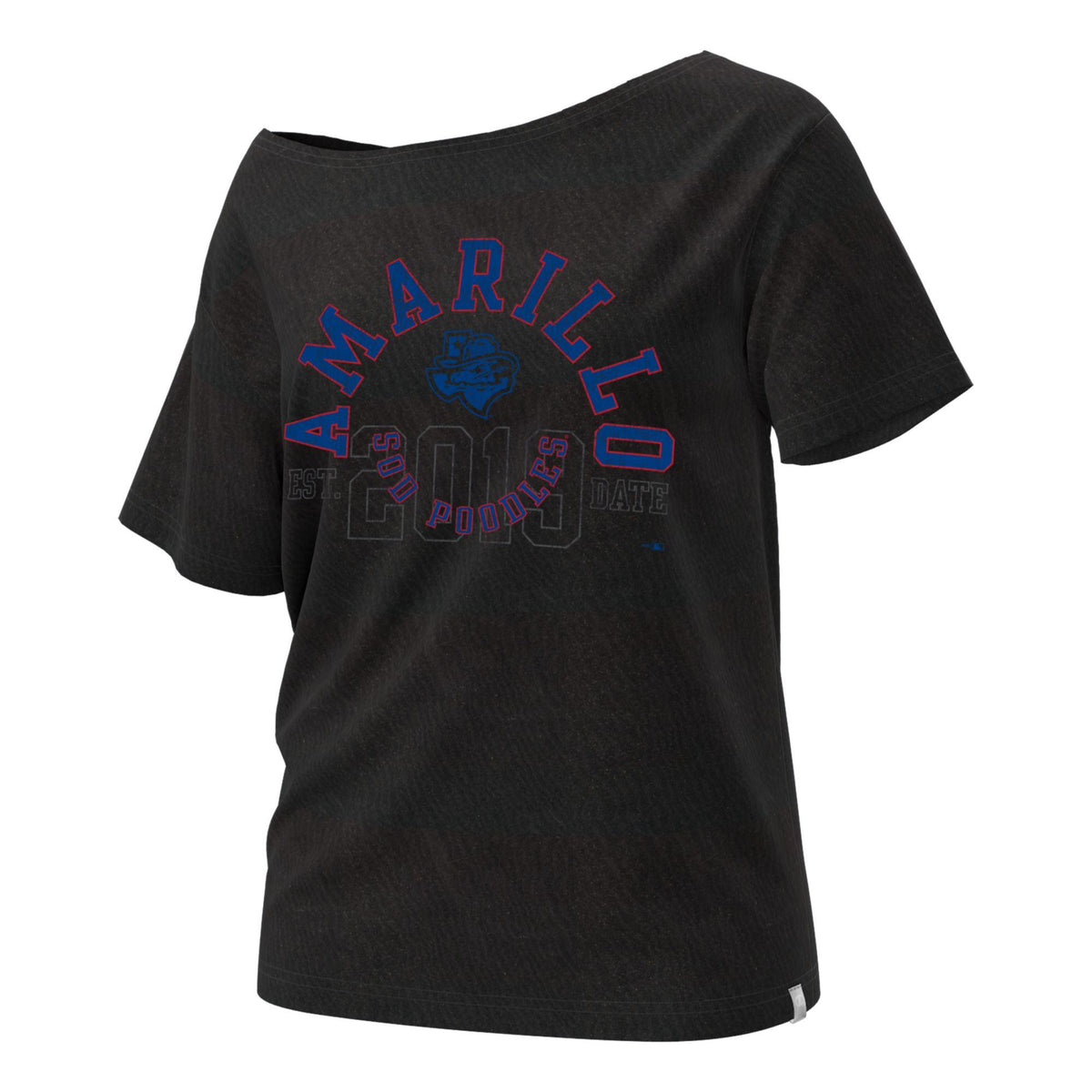 Amarillo Sod Poodles Champion Black Off the Shoulder Tee