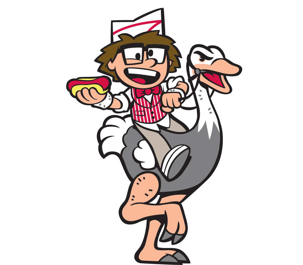 Crazy Hot Dog Vendor Sticker