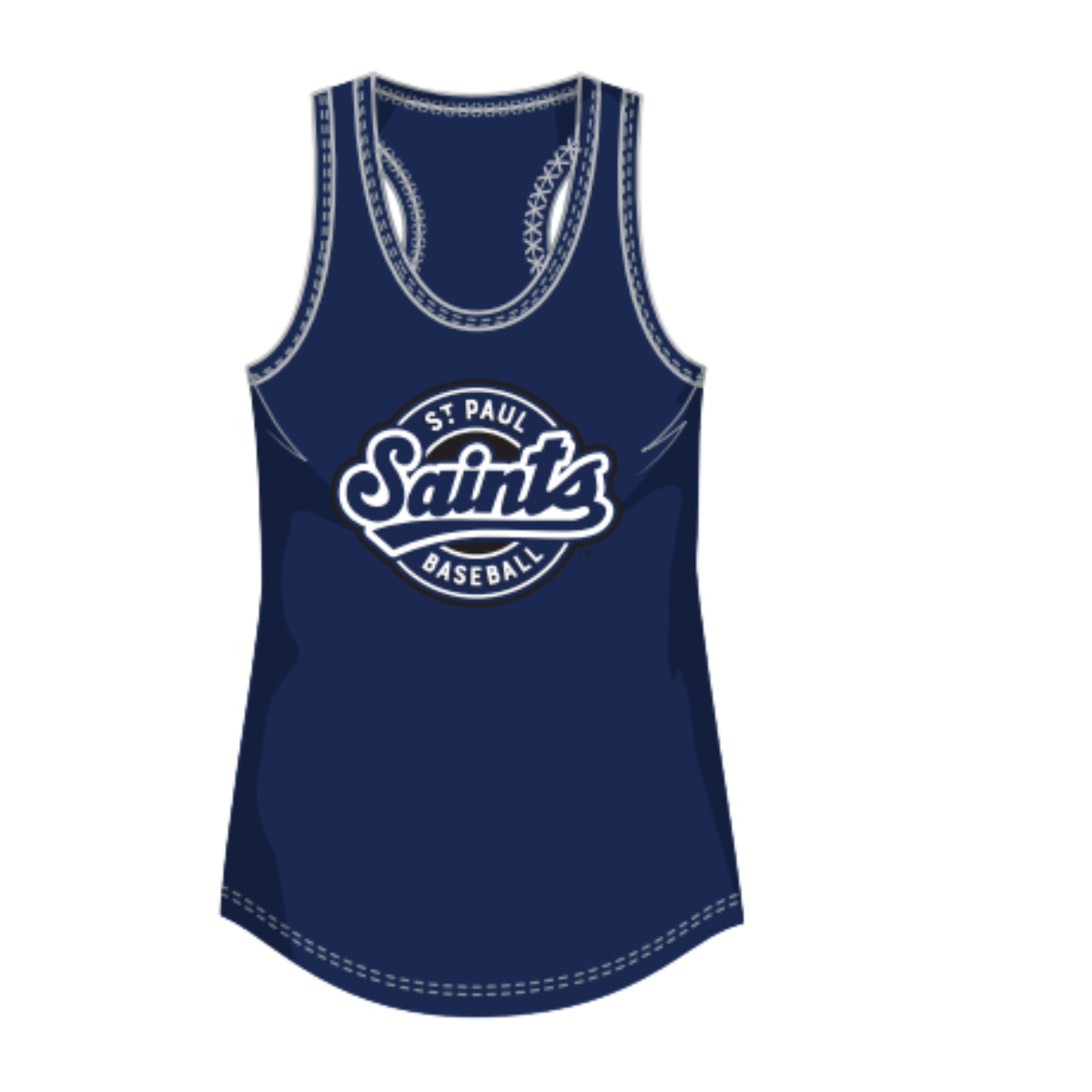 St. Paul Saints Women's Plus Size Navy Flowy Tank Top