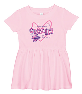 Fresno Grizzlies Pink Baby Jersey Dress