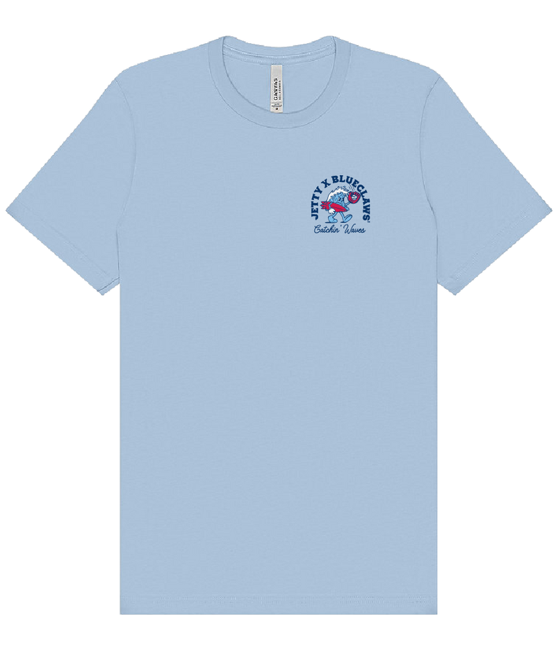 Jersey Shore BlueClaws Jetty X BlueClaws Collab Catchin' Waves Blue T-Shirt
