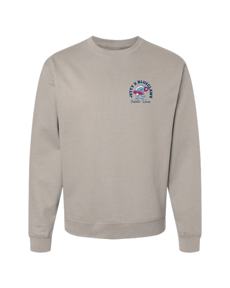 Jersey Shore BlueClaws Jetty X BlueClaws Catchin' Waves Crewneck Sweatshirt