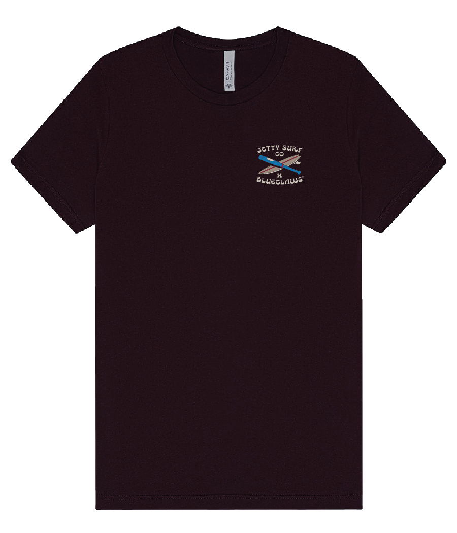 Jersey Shore BlueClaws Jetty X BlueClaws Crab Grab Oxblood Black T-Shirt