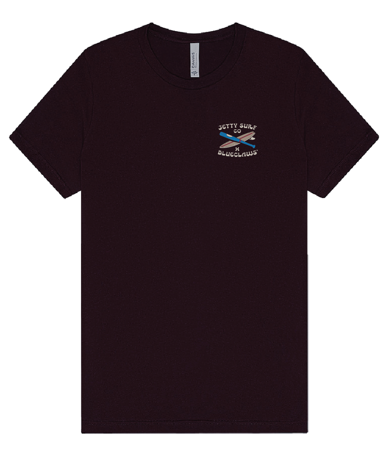 Jersey Shore BlueClaws Jetty X BlueClaws Crab Grab Oxblood Black T-Shirt