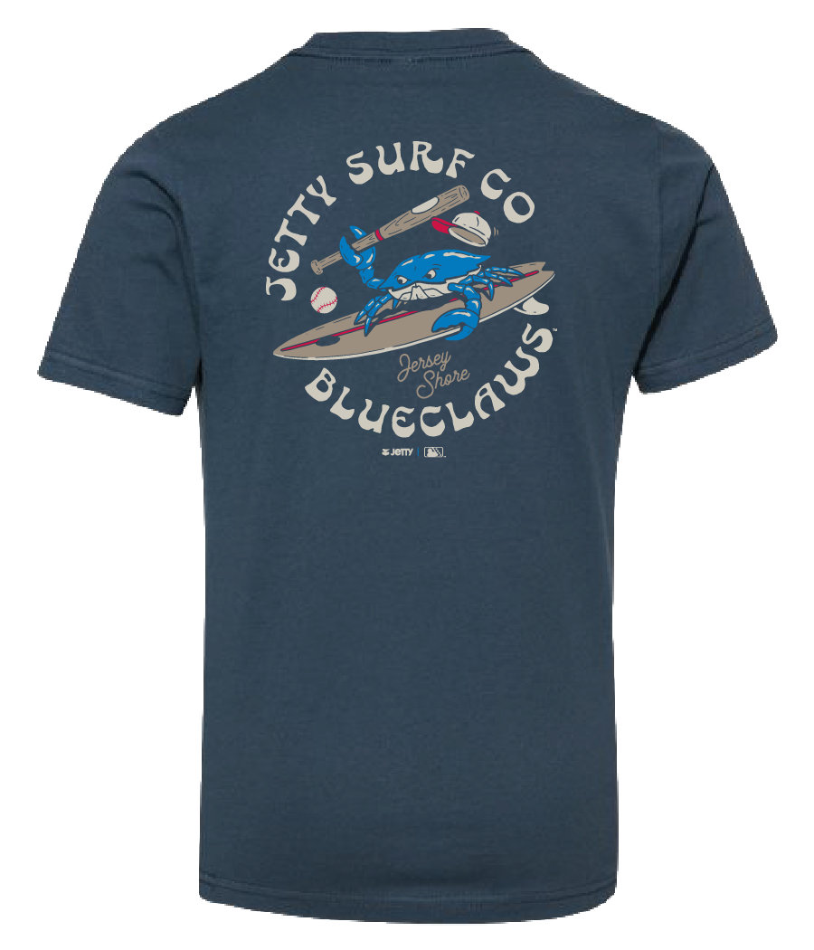 Jersey Shore BlueClaws Jetty X BlueClaws Crab Grab Youth T-Shirt
