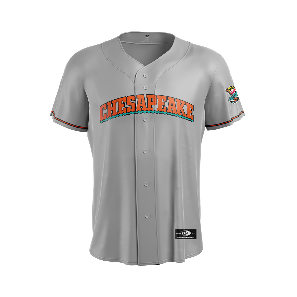 Chesapeake Baysox ADULT Away GRAY Jersey