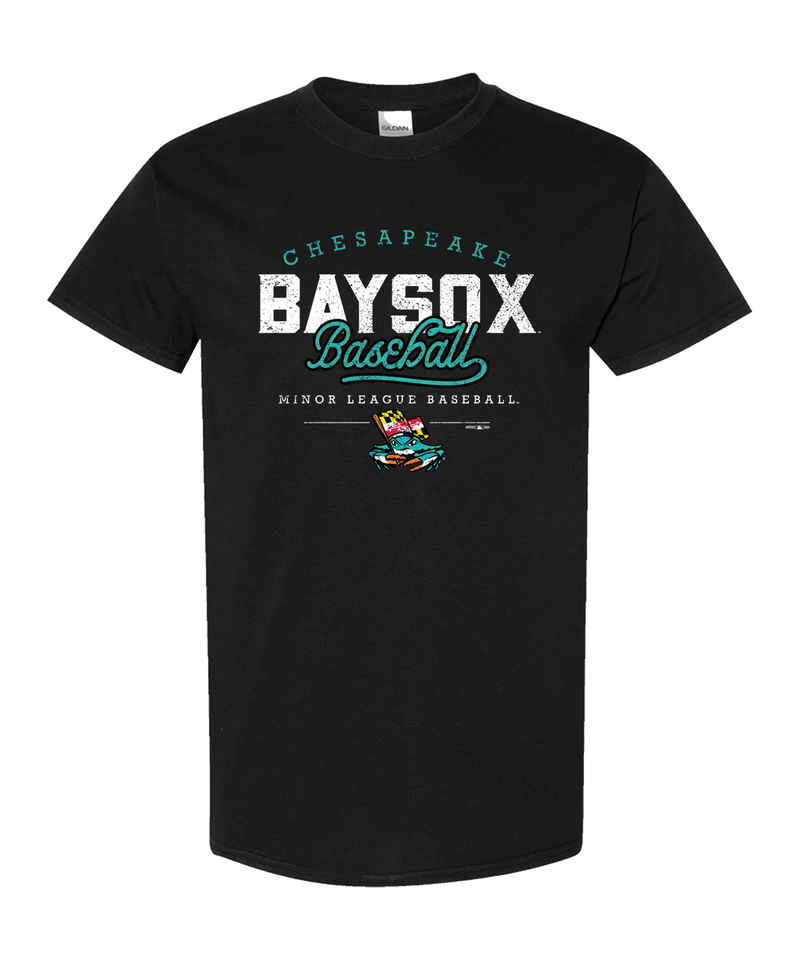Chesapeake Baysox ADULT Comfort Colors Vintage Script BLACK