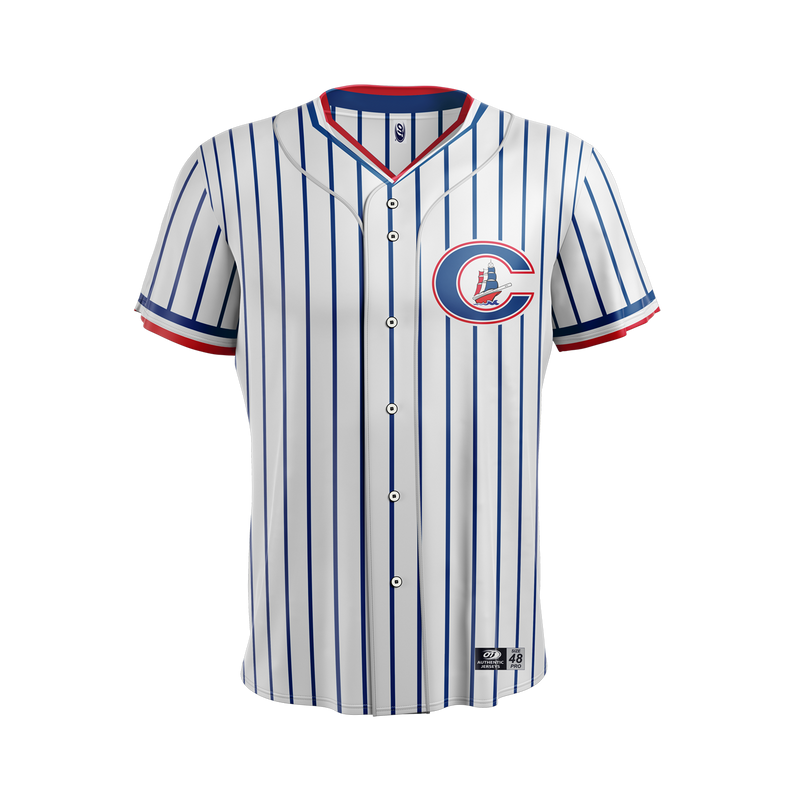 Columbus Clippers Royal Pinstripe Jersey