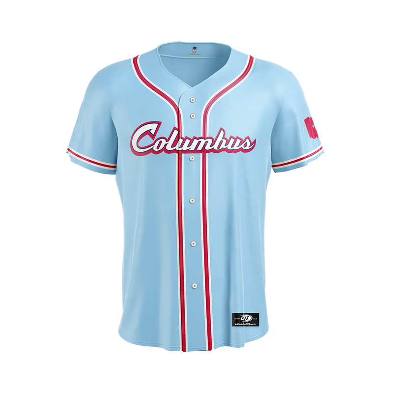 Columbus Clippers Youth Baby Blue Alternate Jersey