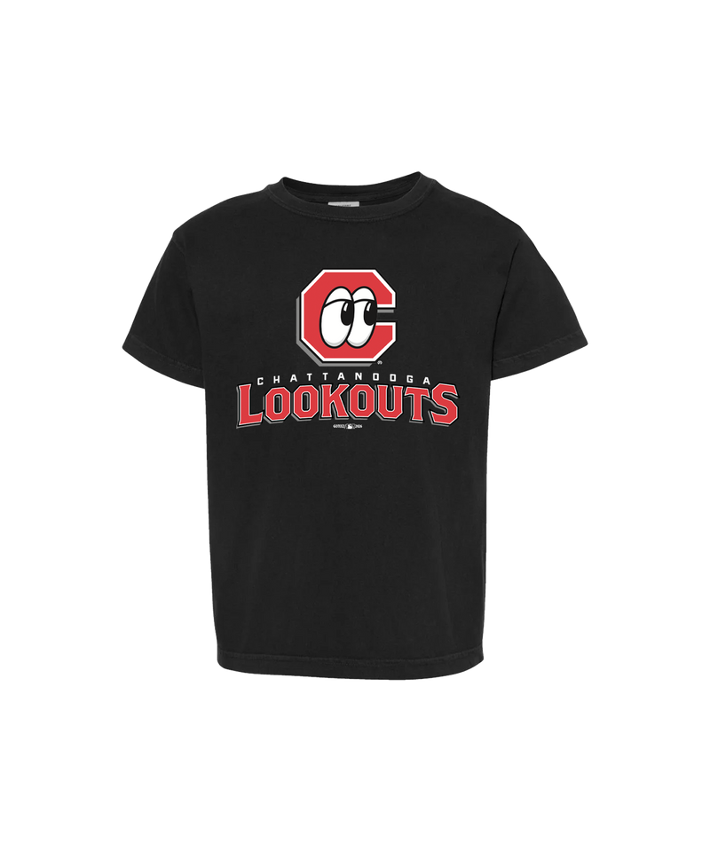 Chattanooga Lookouts Youth Primary Logo Black Tee