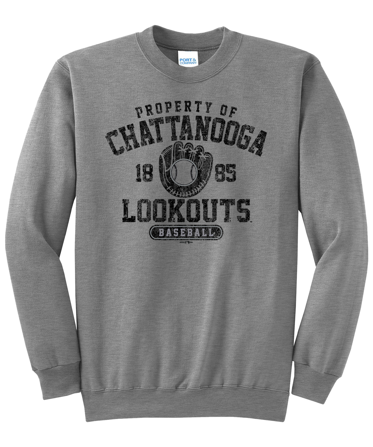 Chattanooga Lookouts Property Glove Black Ink Crewneck