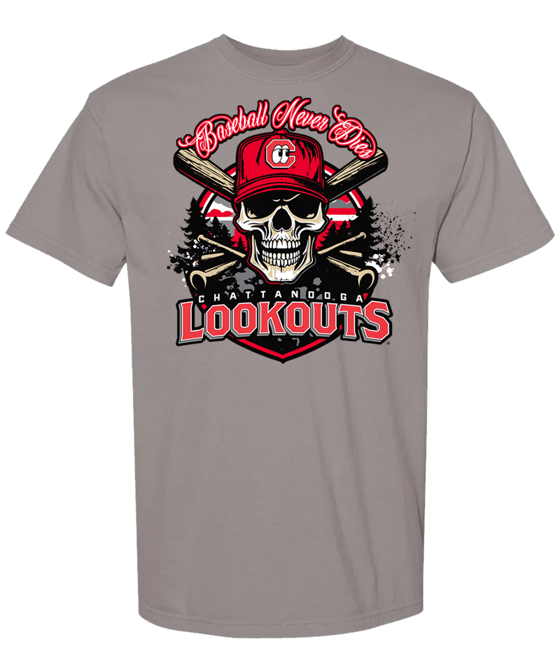 Chattanooga Lookouts Skull/Bats Short Sleeve Tee