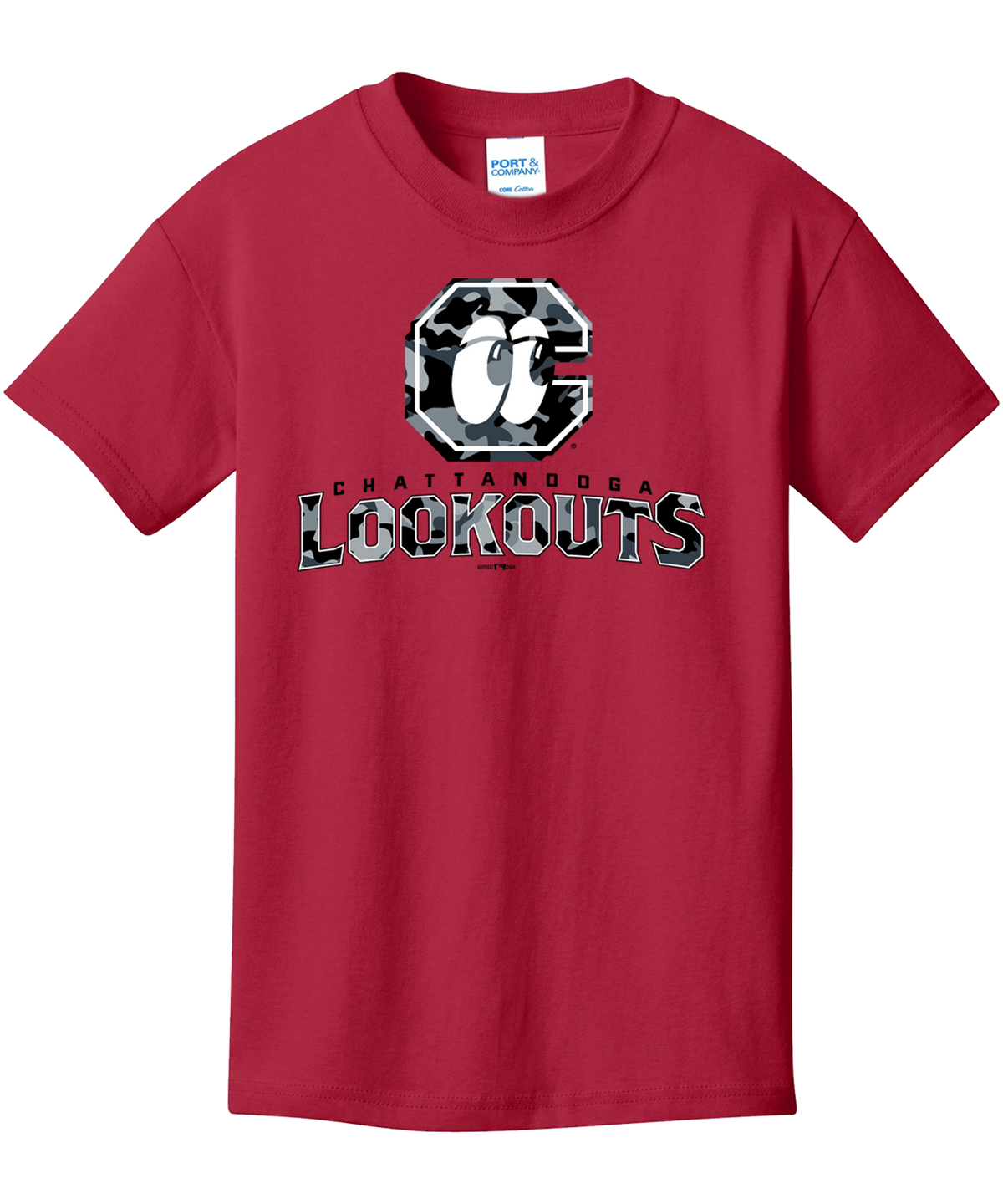 Chattanooga Lookouts Youth Tonal Camo Tee