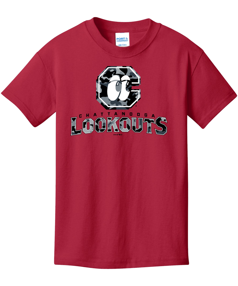 Chattanooga Lookouts Youth Tonal Camo Tee