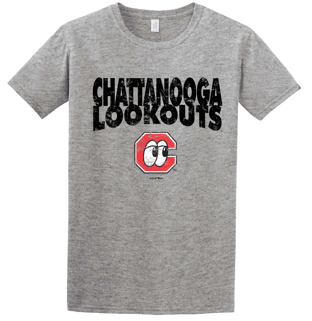 Chattanooga Lookouts Weathered Ring Spun Short Sleeve Tee